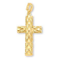 Fiorenza Ricco Textured Cross Pendant