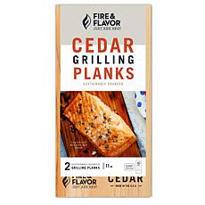 Fire & Flavor FFPD192 11" Cedar Grilling Plank 2-Pack