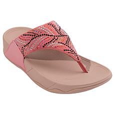 FitFlop Lulu Crystal Feather Toe-Post Sandal
