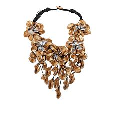 Floreia Chelsea 24" Floral Cascade Bib Necklace
