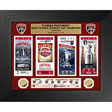 Florida Panthers 2025 Stanley Cup Deluxe Ticket Gold Coin Photo Mint