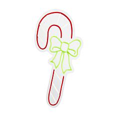 Fraser Hill Farm 23.2-in. Neon LED Candy Cane with Multicolor Light...
