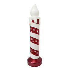 Fraser Hill Farm 3.3-Ft. Light Up Christmas Candle Blow Mold with S...