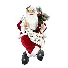 Fraser Hill Farm 35-in. Animated Musical Sitting Santa Claus with G...