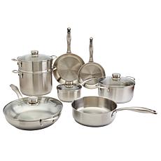 Frigidaire 12-Piece Stainless Steel Cookware Set