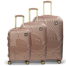 FUL Disney Textured Mickey Mouse Hard-Sided 3-piece Luggage Set 
