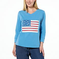 G by Giuliana Americana French Terry Knit Top