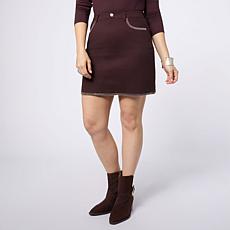G by Giuliana Colored Twill Blanket Stitch Skirt