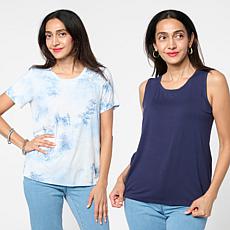 G by Giuliana ECOLUX 2 Pack Tee and Tank