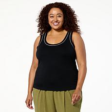 G by Giuliana EcoLuxe Tank Top with Contrast Stitching