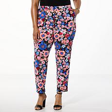 G by Giuliana Printed Knit Slim-Leg Pant