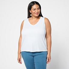 G by Giuliana Ribbed Knit V-Neck Tank