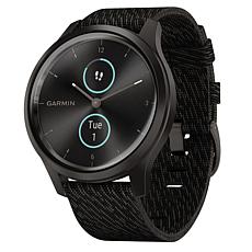 Garmin Vivomove Style Hybrid Smartwatch in Graphite and Black Pepper