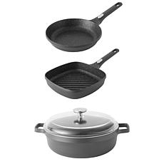 Gem 4pc Cast Aluminum Pans with FernoGreen Non-Stick Coating
