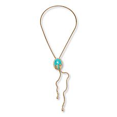 GemHues Composite Turquoise Desert Collection Bolo Necklace