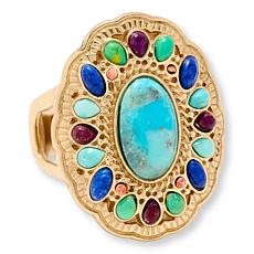 GemHues Multigemstone Bronze Statement Ring