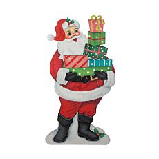 Glitzhome 36" Wooden Santa Gifts Porch Decor