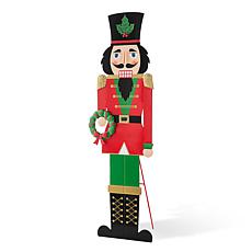 Glitzhome 60" Metal Nutcracker Porch Decor