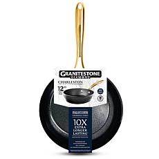 Granitestone Charleston Hammered Black 12'' Nonstick Fry Pan