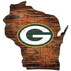 Green Bay Packers Distressed State with Logo