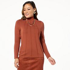 GREY by Jhoan Sebastian Grey Knit Pintuck Sunburst Top