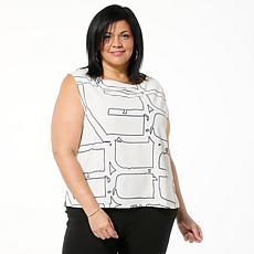 GREY by Jhoan Sebastian Grey Stretch Crepe Twill Sleeveless Top