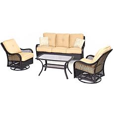 Hanover Orleans 4-Piece Patio Set - Sahara Sand