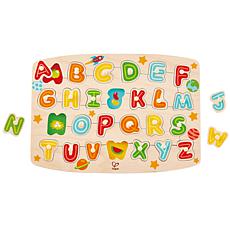 Hape Colorful Alphabet Peg Puzzle for Toddlers