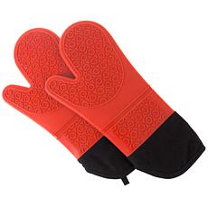Hastings Home Silicone Oven Mitt – Extra Long