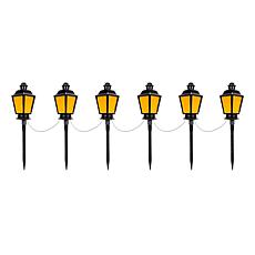 Haunted Hill Farm 1-Ft. Lantern Stakes with Lights, Set of 6