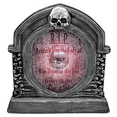 Haunted Hill Farm 2.1-Ft. Pushout Skull Tombstone Animatronic