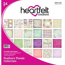 Heartfelt Creations Feathery Florals Paper Collection