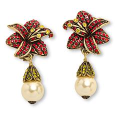 Heidi Daus Alluring Amaryllis Crystal Drop Earrings