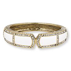 Heidi Daus Bar Harbor Crystal and Enamel Bangle Bracelet