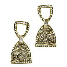 Heidi Daus Chantilly Royale Textured Broneztone Crystal Drop Earrings