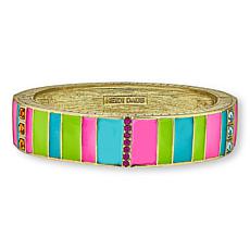 Heidi Daus Color Crazy Deco Stripe Design Crystal Bangle Bracelet
