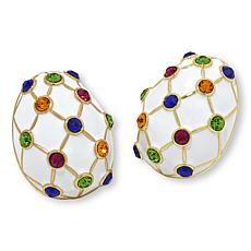 Heidi Daus Easter Parade Crystal and Enamel Earrings