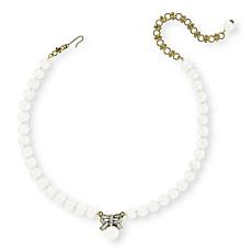 Heidi Daus Exquisite Harmony Beaded Bow Drop Necklace