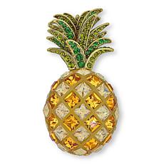 Heidi Daus Feast of Fancy Crystal and Glass Pineapple-Design Pin