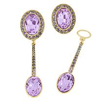 Heidi Daus Stud/Drop Convertible Crystal Earrings