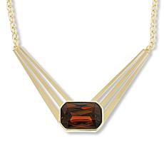 Heidi Daus Sunray 18" Goldtone Octagonal Stone Drop Necklace