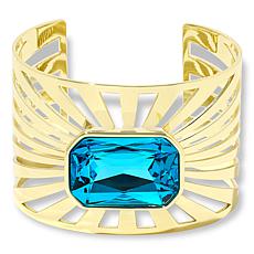 Heidi Daus Sunray Goldtone Octagonal Stone Cuff Bracelet
