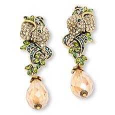 Heidi Daus Three's a Charm Crystal Elephant Dangle Earrings