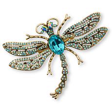 Heidi Daus Trembling Brilliance Multicolor Blue Crystal Pin