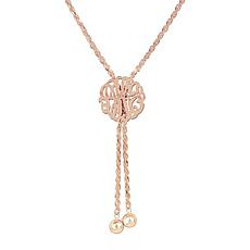 Heights Jewelers Personalized Monogram Lariat Necklace - Plated