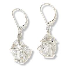 Herkimer Mines "Diamond" Quartz Wrapped Stone Drop Earrings