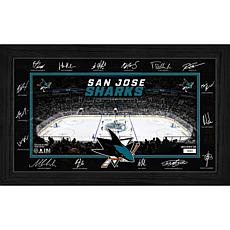 Highland Mint 2025–26 San Jose Sharks Signature Rink Framed Display