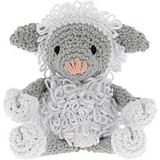Hoooked Lamb Lewy Yarn Kit with Eco Brabante Yarn - White and Gray