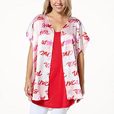 Hue 2-piece Printed Ruana and Tank Set