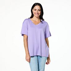 HUE All-Day Comfy Knit Oversized Boyfriend Tee